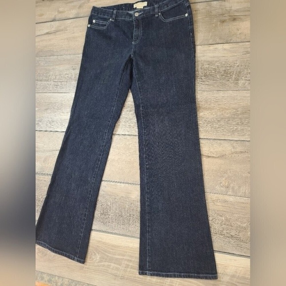 Michael Kors Dark Wash Bootcut Jeans Size 8 Stretch Denim Pants - Picture 7 of 13